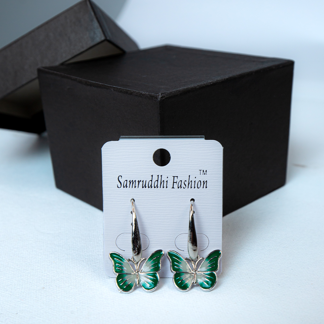 Silver Butterfly Earrings