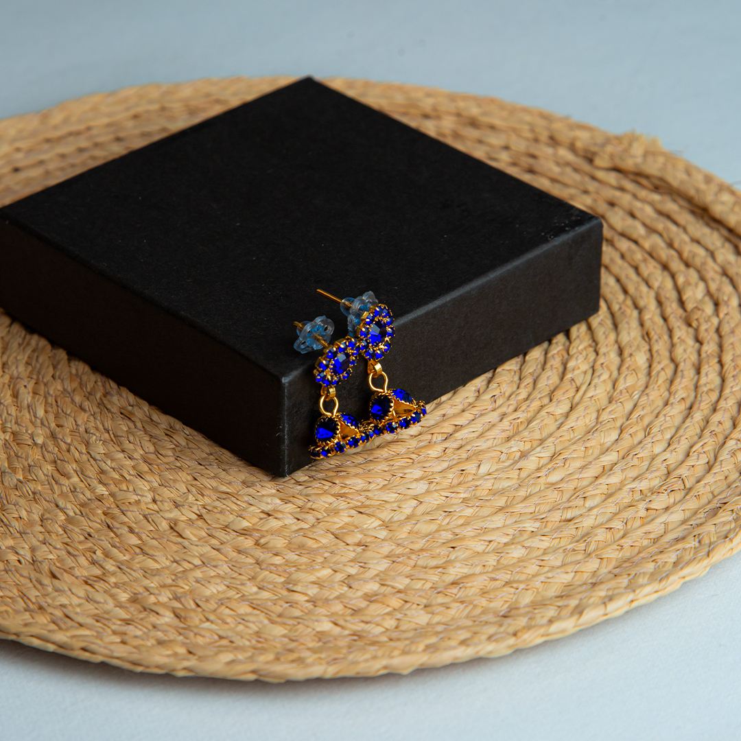 Gold Glitter Jhumka Earring