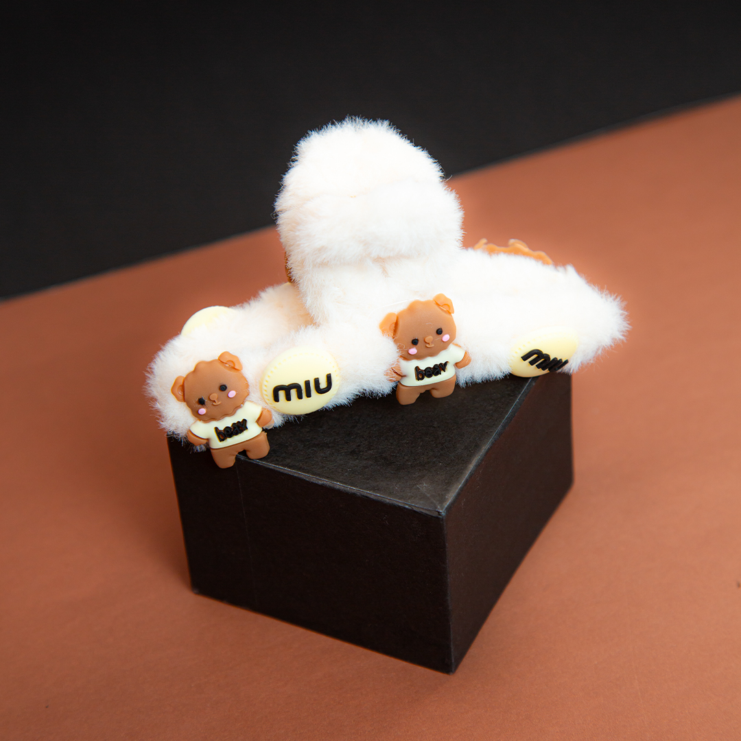 Bear Fluffy Hair Clip