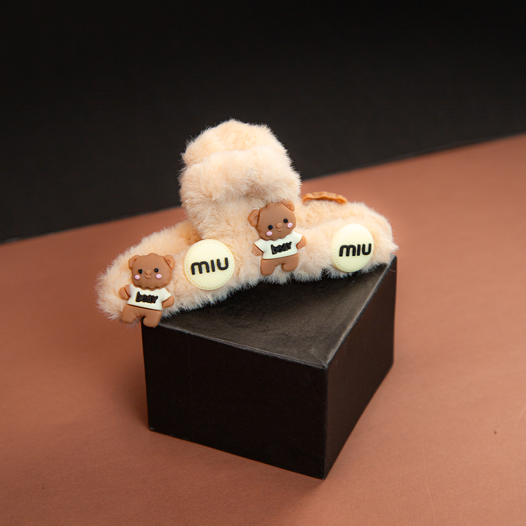 Bear Fluffy Hair Clip
