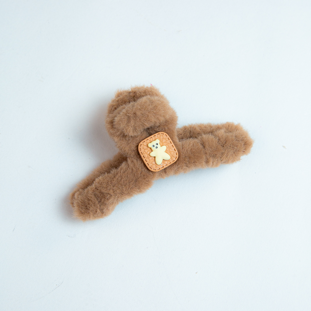 Bear Fluffy Hair Clip [D- 922]