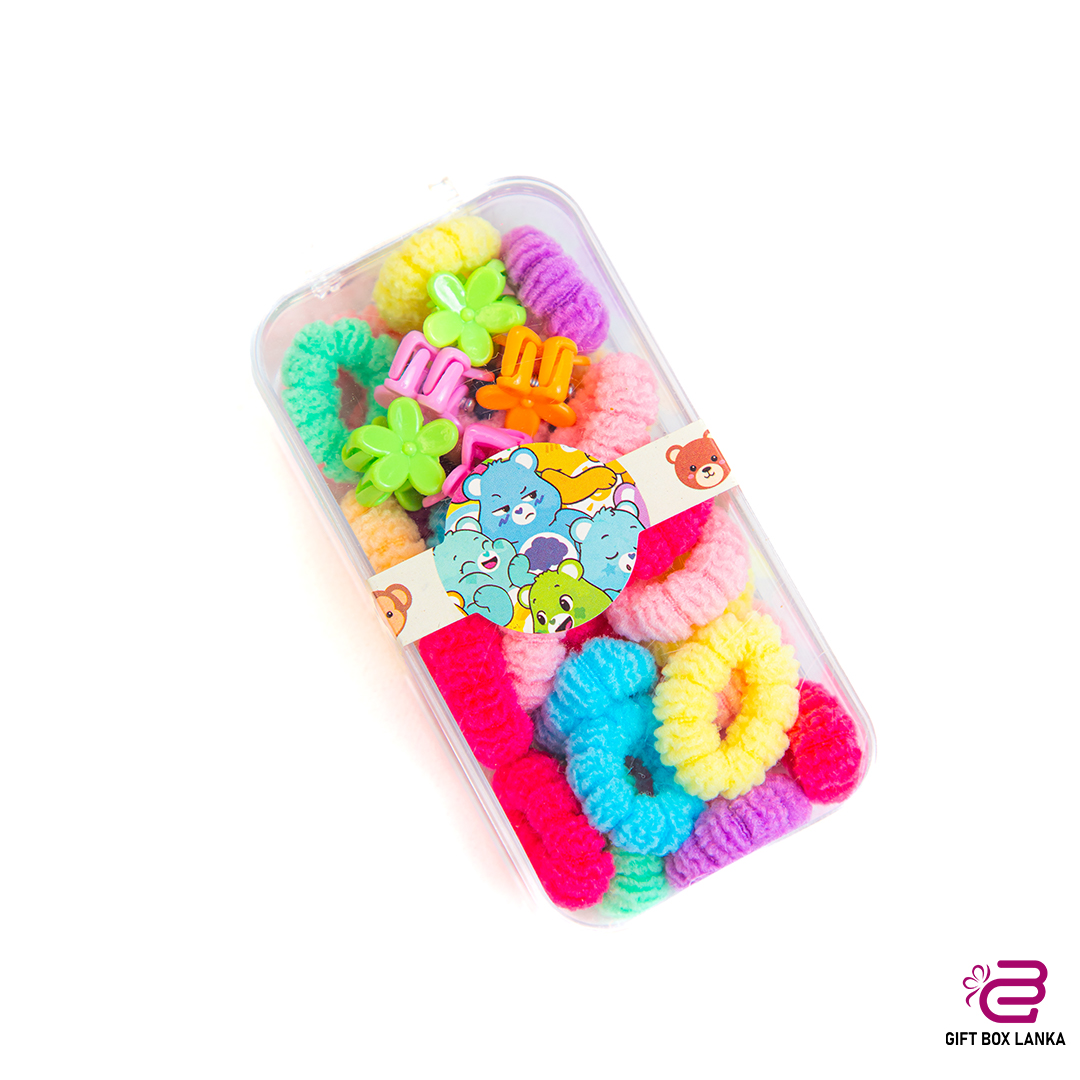 Multicolor Hair Bools & Clips Set  (D- 1162)
