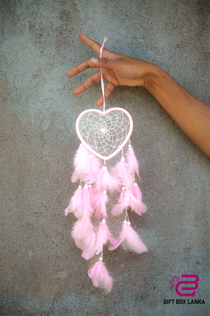 Heart Feather Dream Catcher  (D- 810)