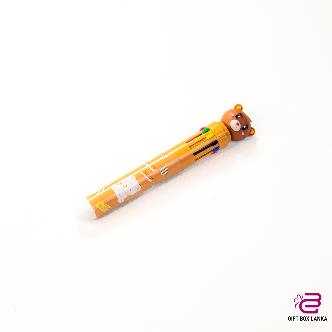 10 Color Bear Ballpoint Pen (D- 794)