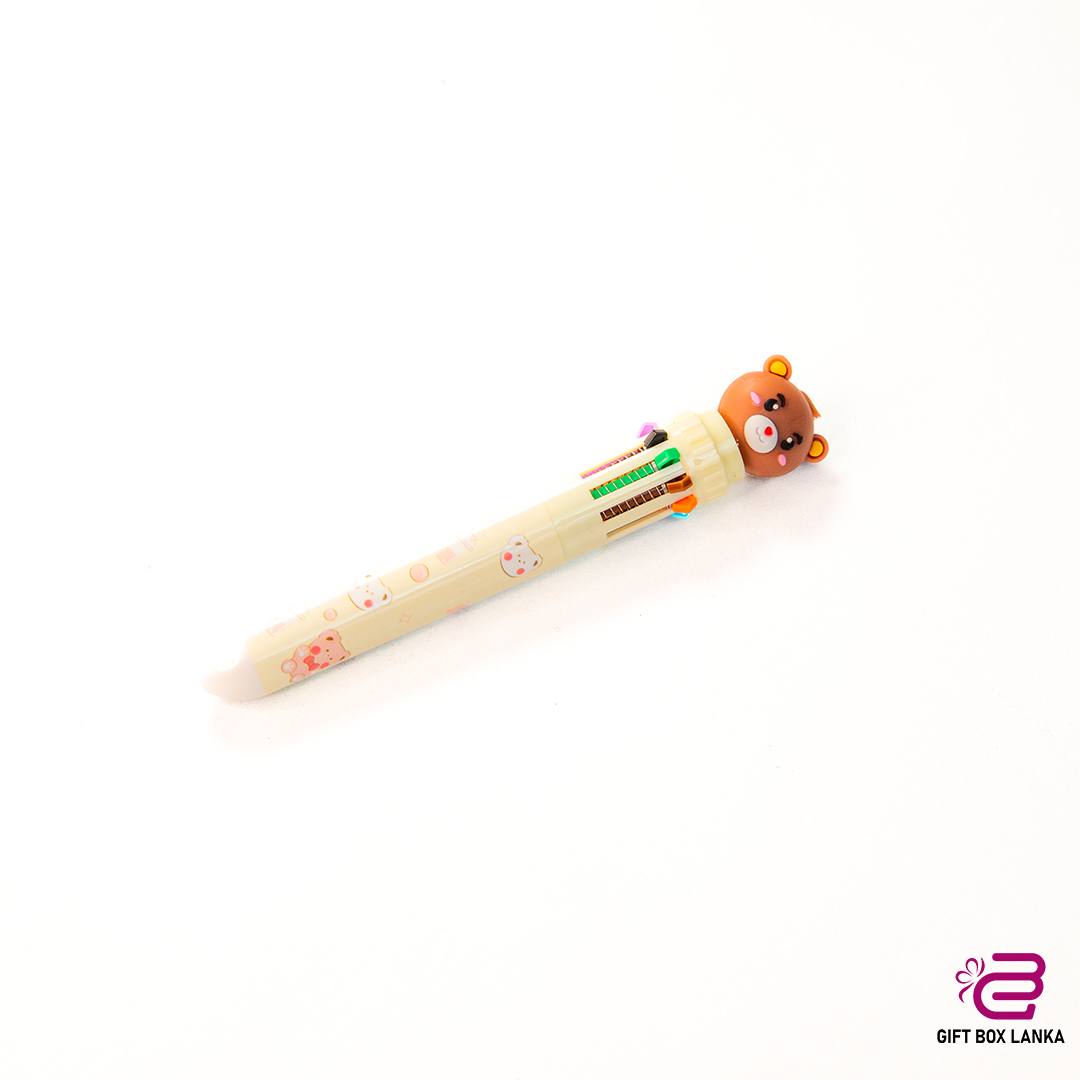 10 Color Bear Ballpoint Pen (D- 794)