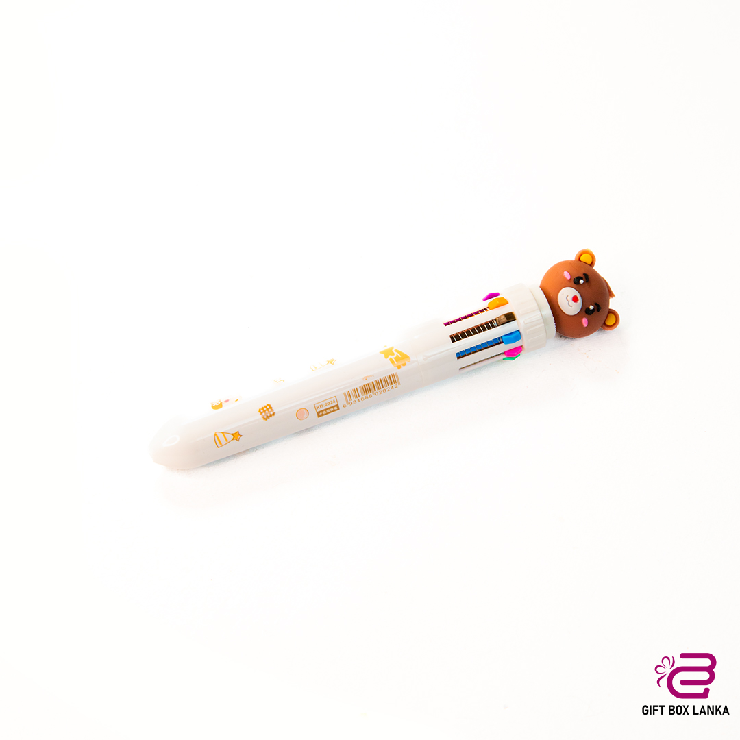 10 Color Bear Ballpoint Pen (D- 794)