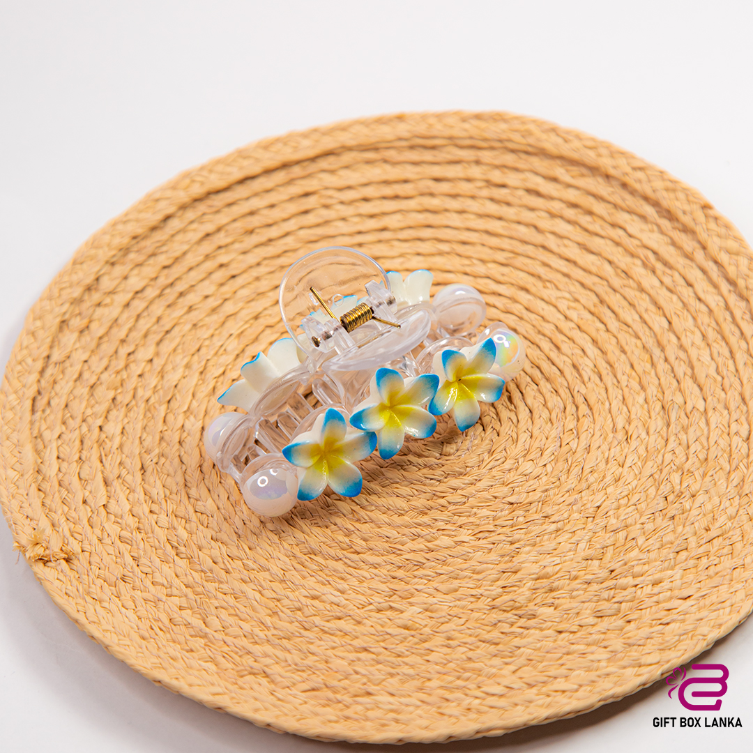 Flower and Pearl Hair Clips  (D- 837)