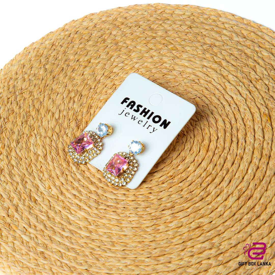 Silver Squire Stone Earrings  (D- 74)