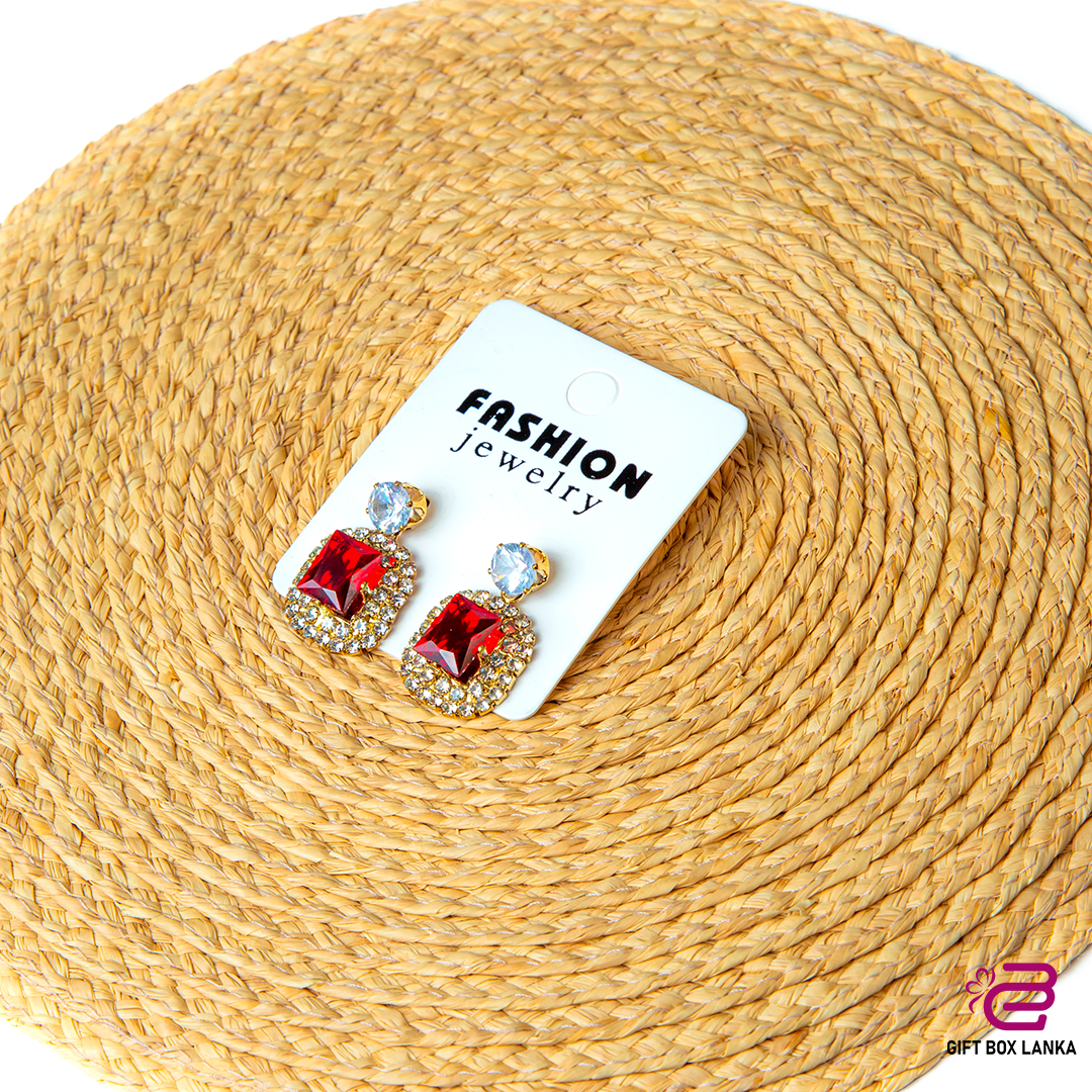 Silver Squire Stone Earrings  (D- 74)