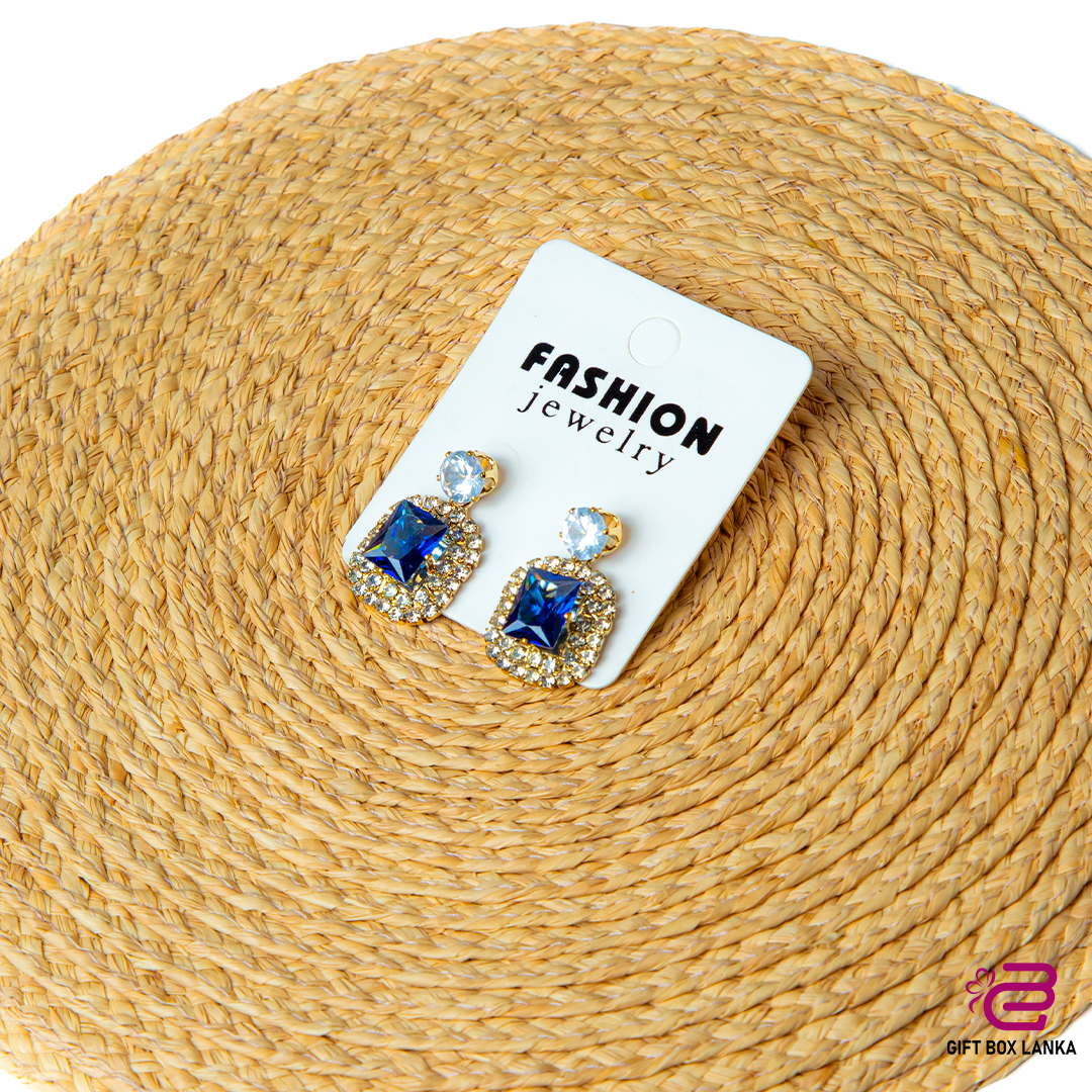 Silver Squire Stone Earrings  (D- 74)