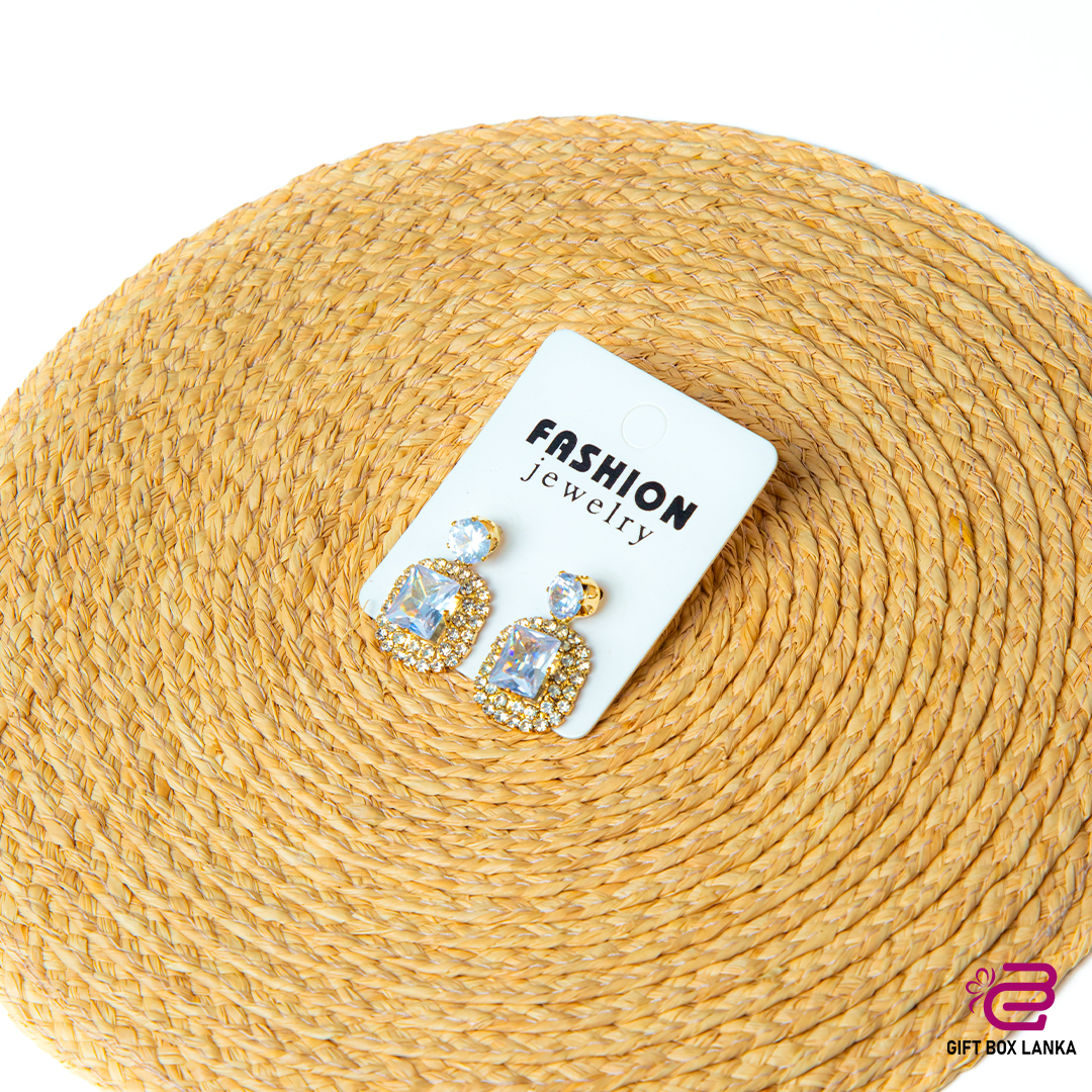 Silver Squire Stone Earrings  (D- 74)