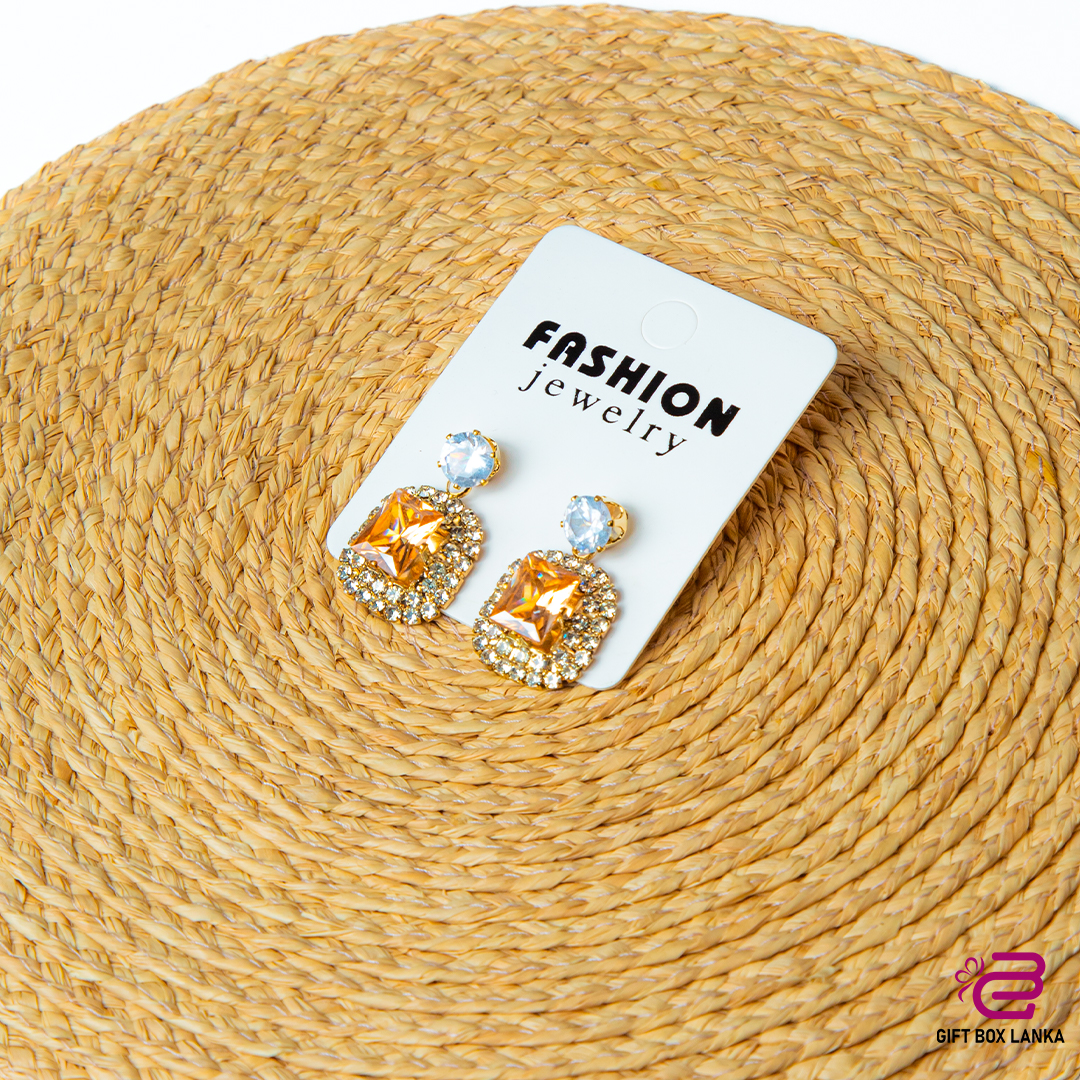 Silver Squire Stone Earrings  (D- 74)