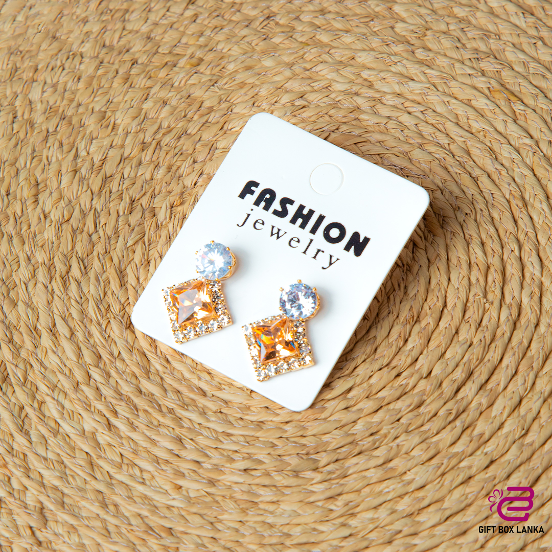 Silver Stone Earrings (D- 76)