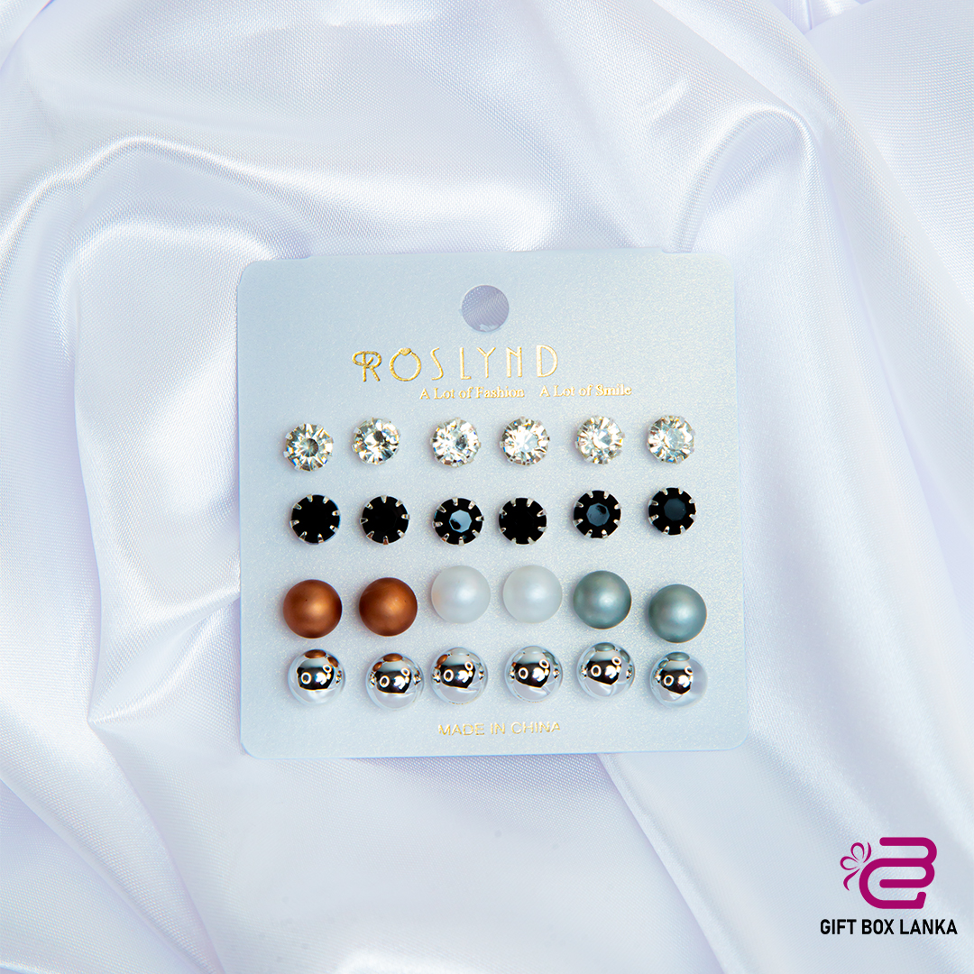 12pcs Pearl Earring Set  (D- 995)