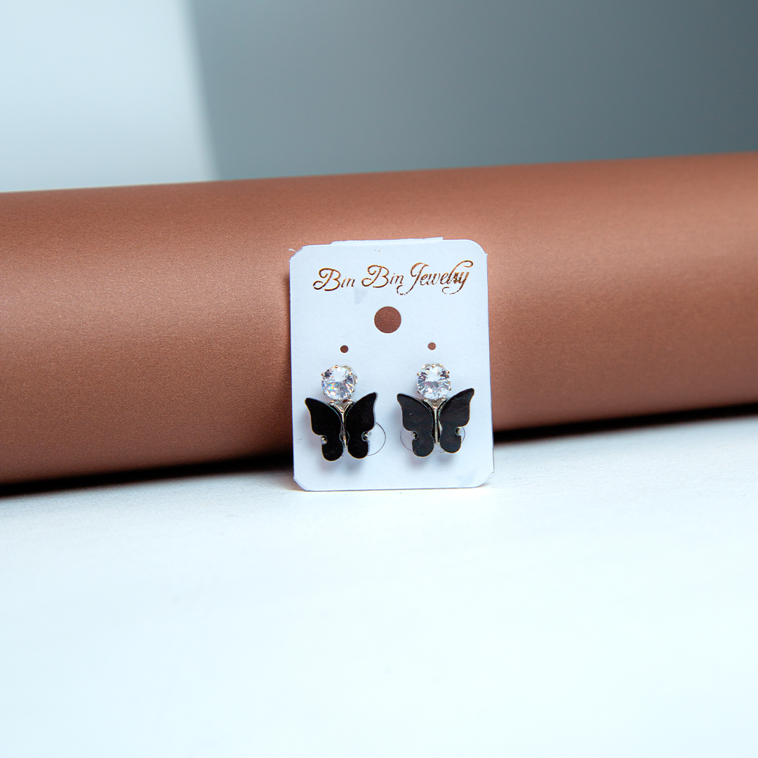 Black Butterfly Earrings