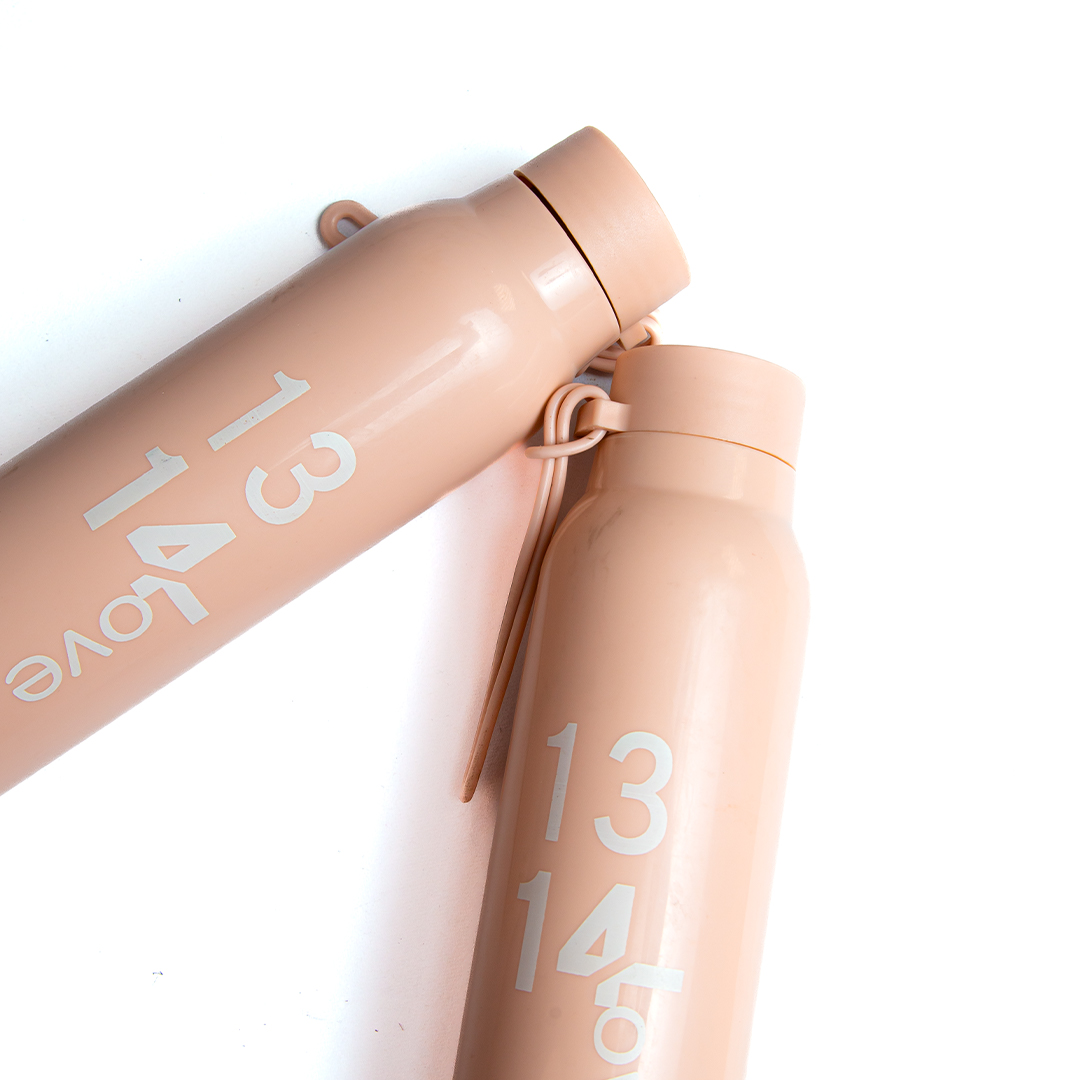 Cream Pink Water Bottel [D- 973]