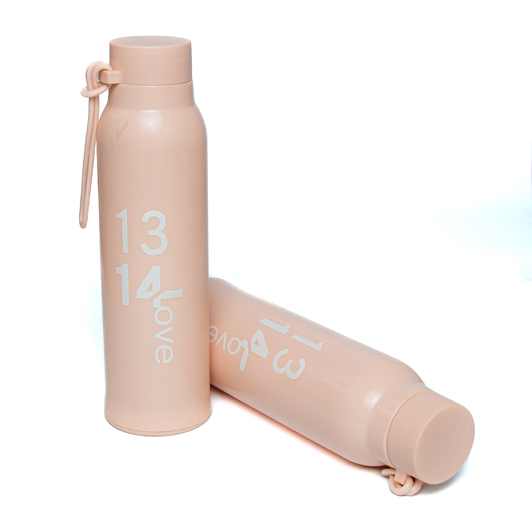 Cream Pink Water Bottel [D- 973]