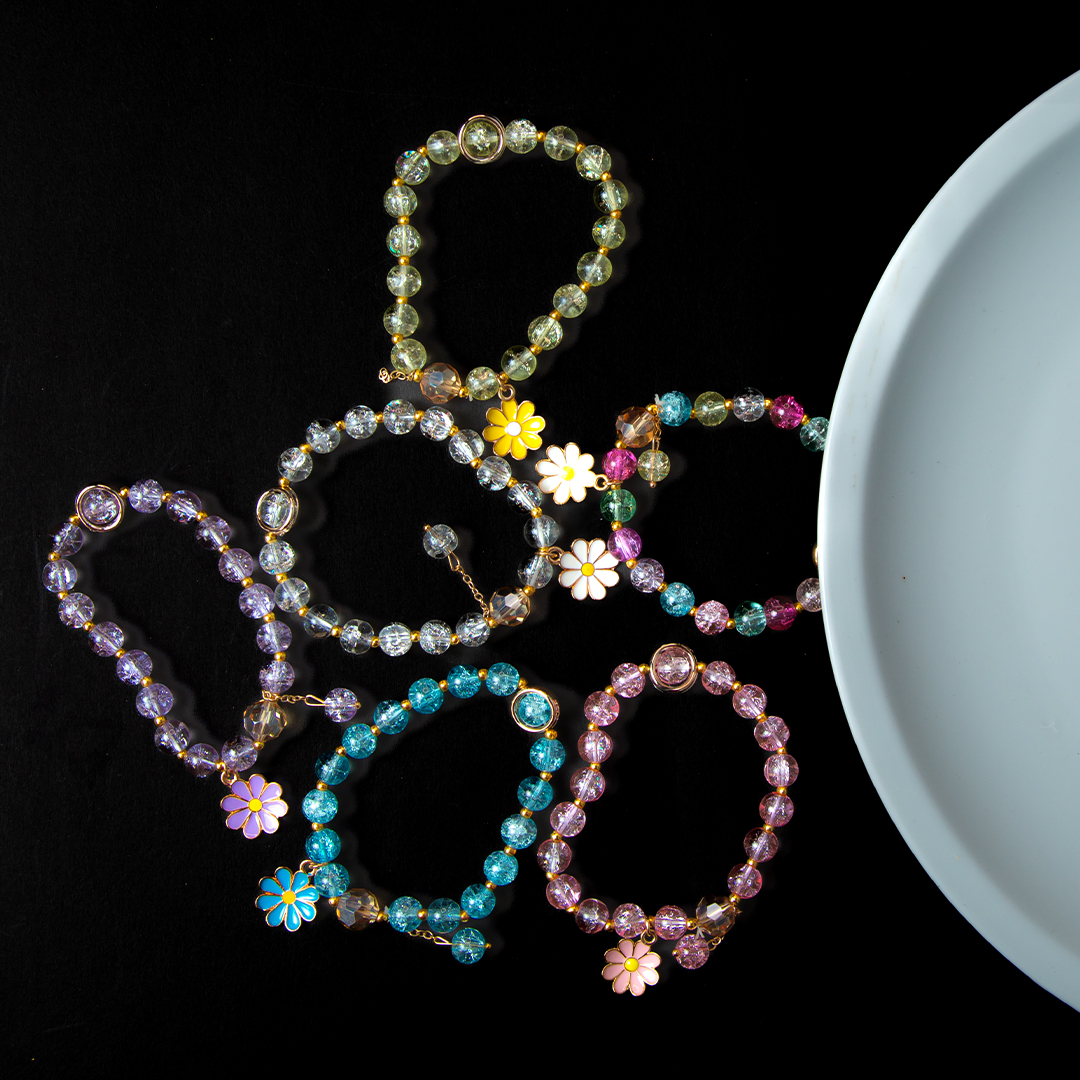 Glitter Beads Bracelet [D- 1006]