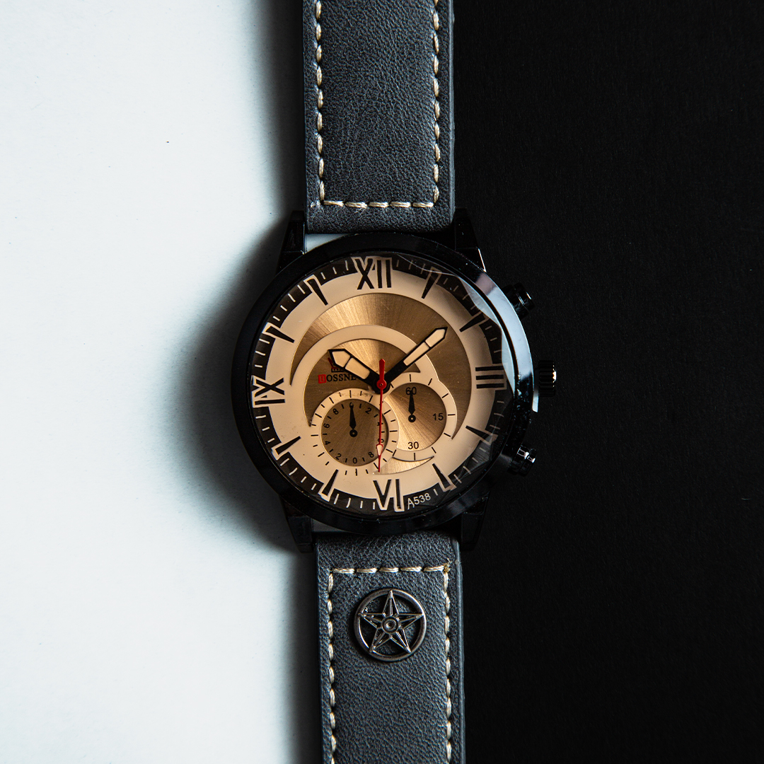 Ash Color Men Watch (D- 654)