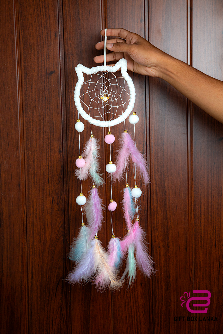 Multicolor Cute Cat Dream Catcher (D- 811)