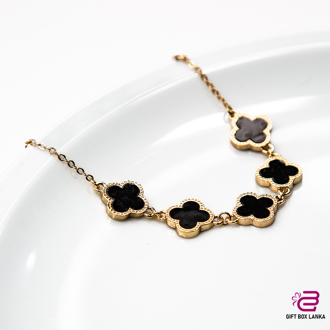 Gold & Black Trendy Bracelet (D- 1067)