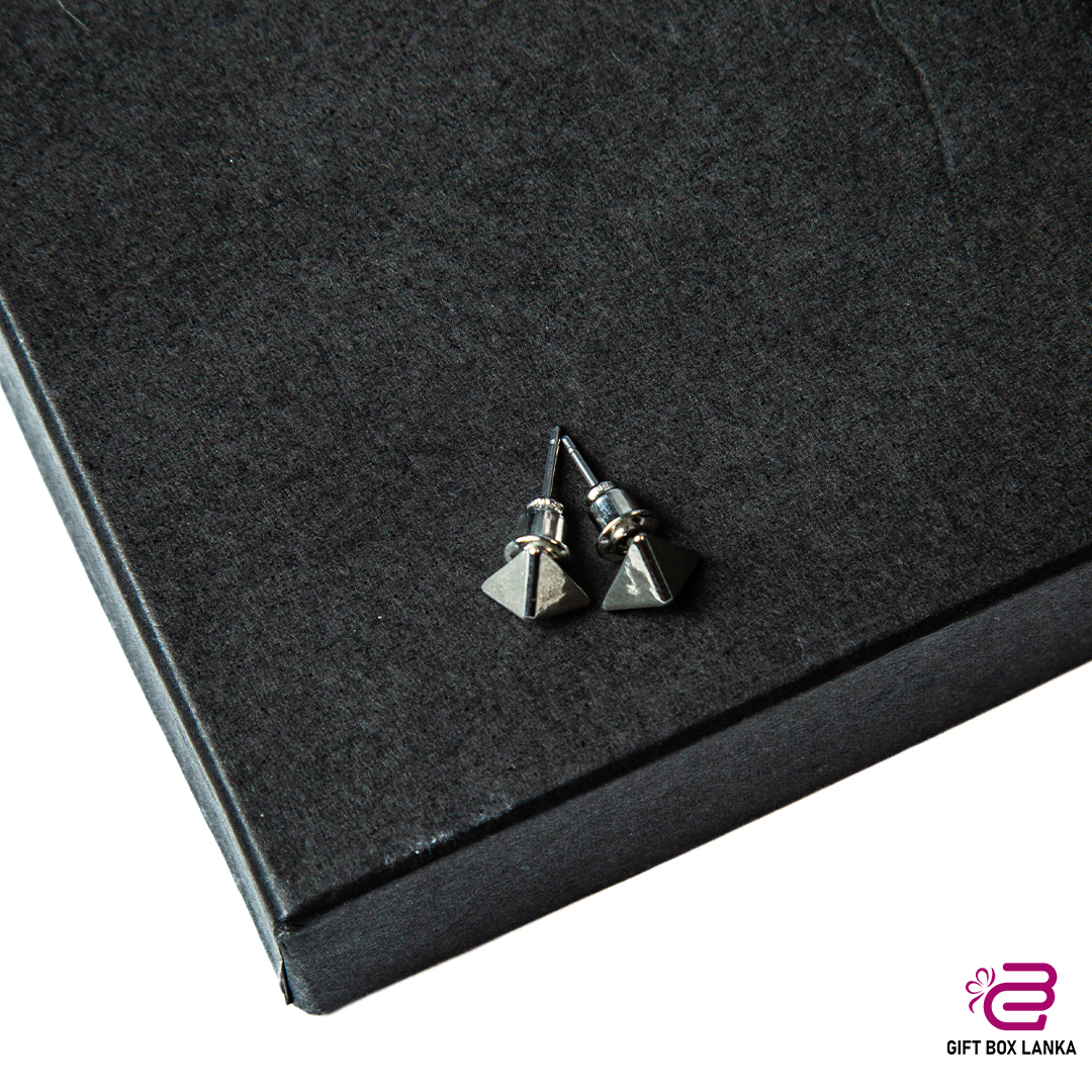 Silver Pyramid Earrings (D- 131)