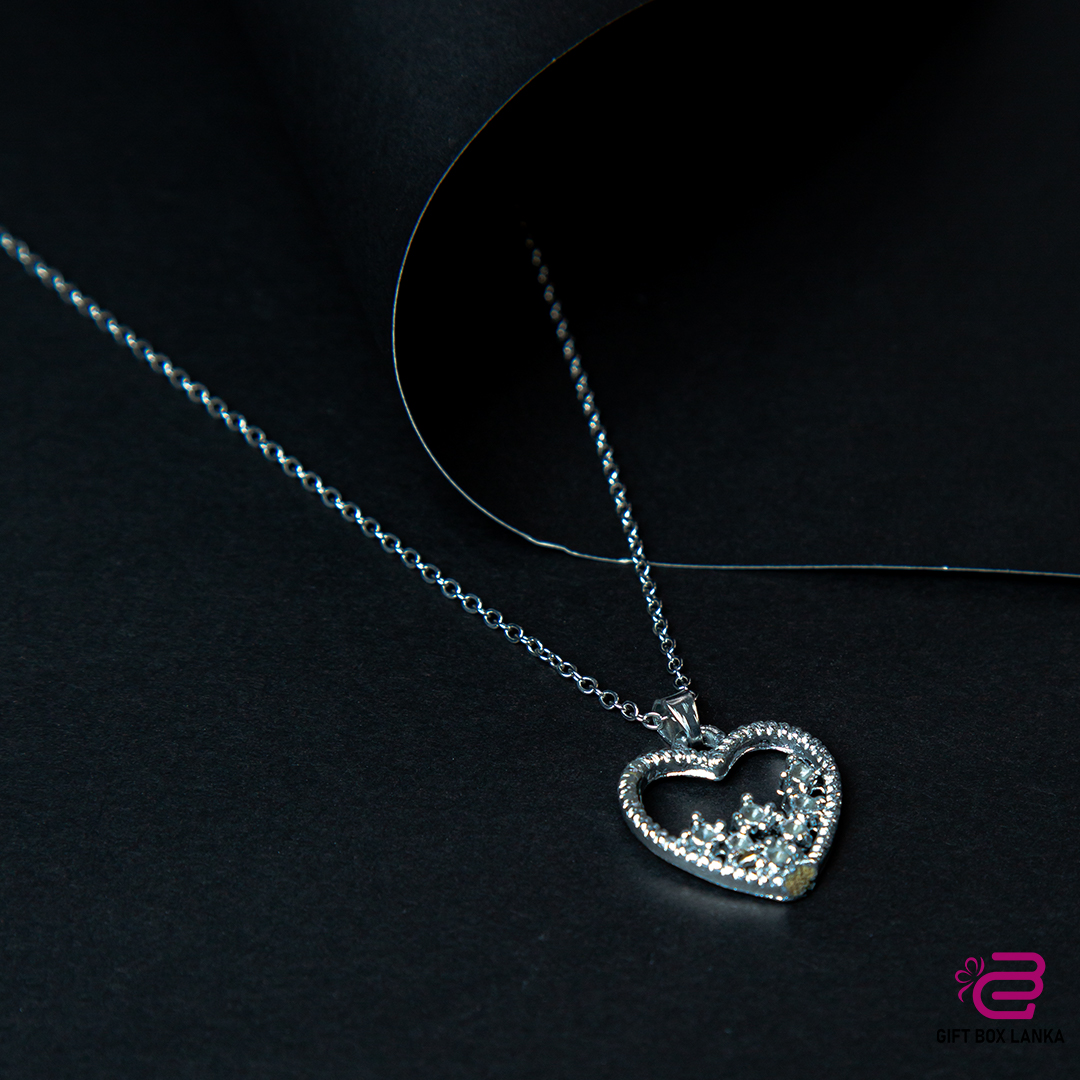 Silver Heart Necklace (D- 158)