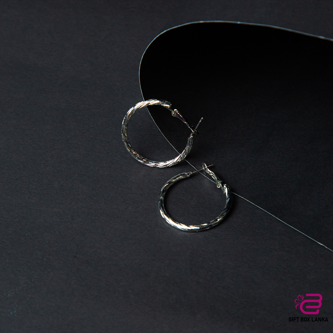 Silver Big Hoop Earring (D- 121)
