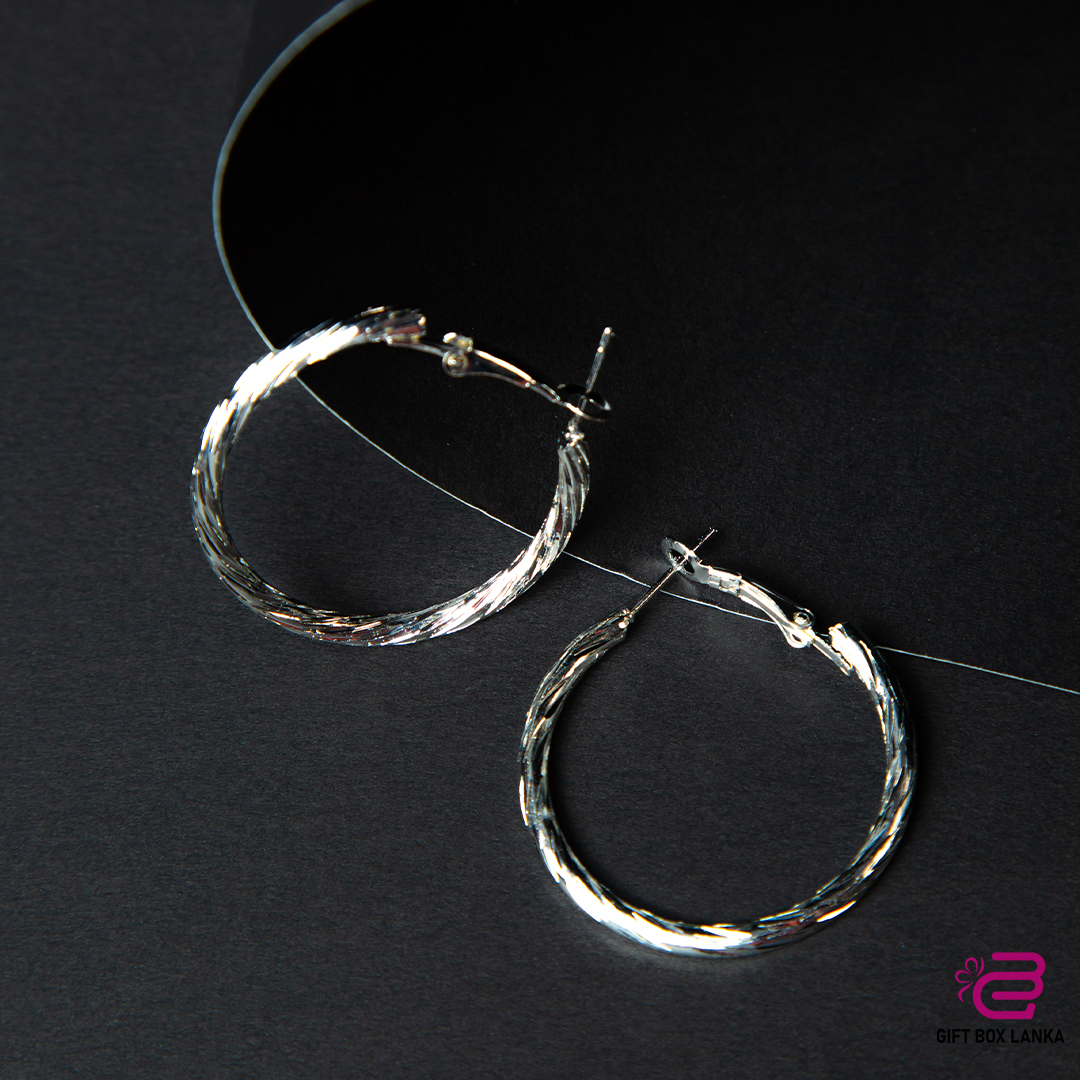 Silver Big Hoop Earring (D- 121)