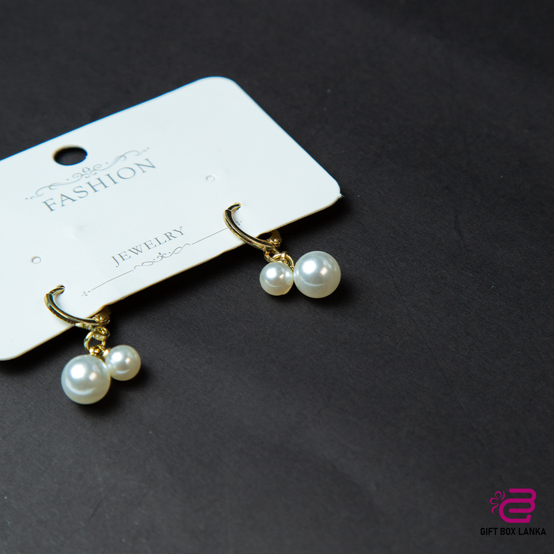Gold Pearl Tussle Earrings (D- 79)