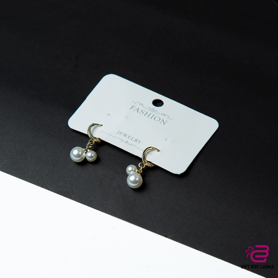 Gold Pearl Tussle Earrings (D- 79)