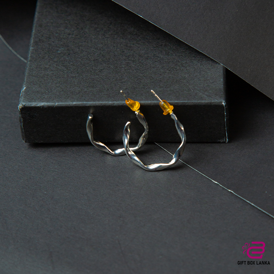 Silver Hoop Earrings (D- 120)