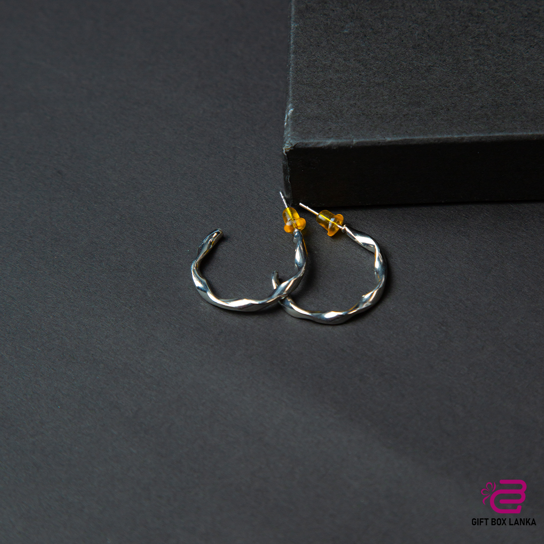 Silver Hoop Earrings (D- 120)