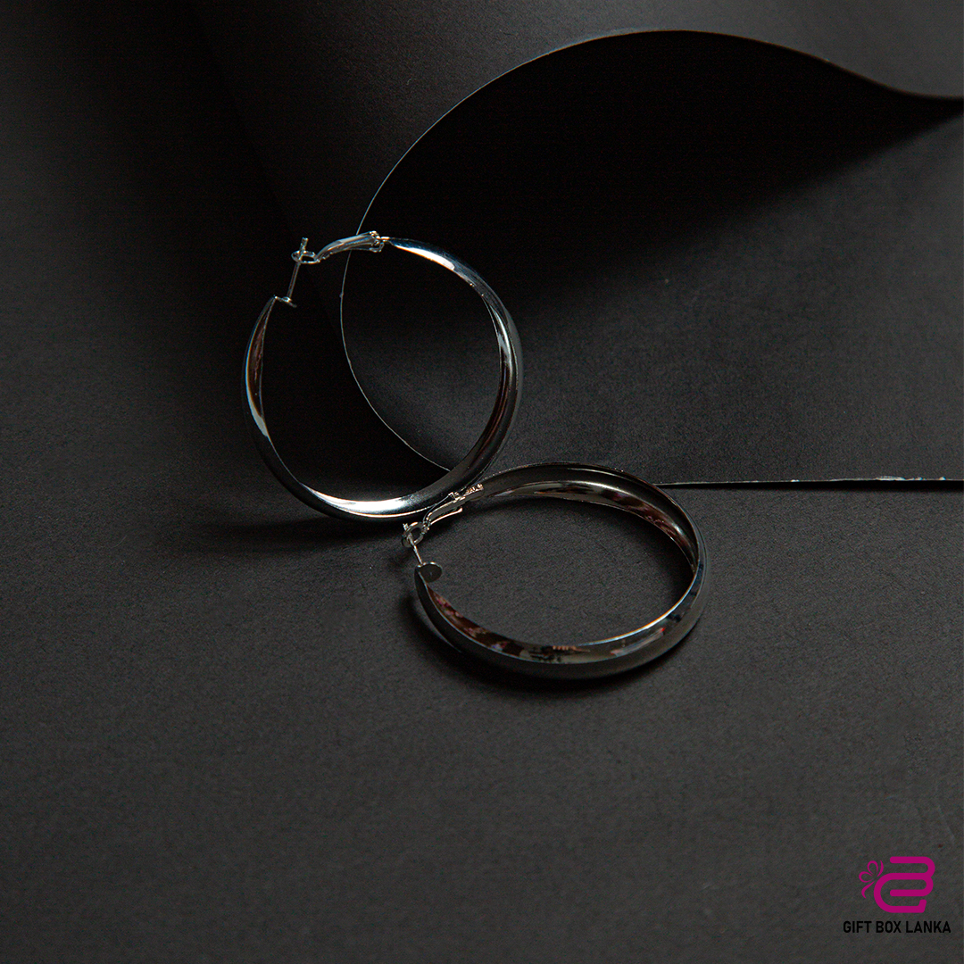 Silver Hoop Earrings (D- 126)