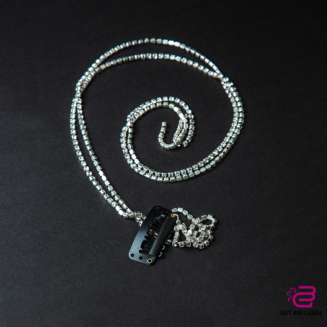 Silver Stone Hair Chain (D- 174)