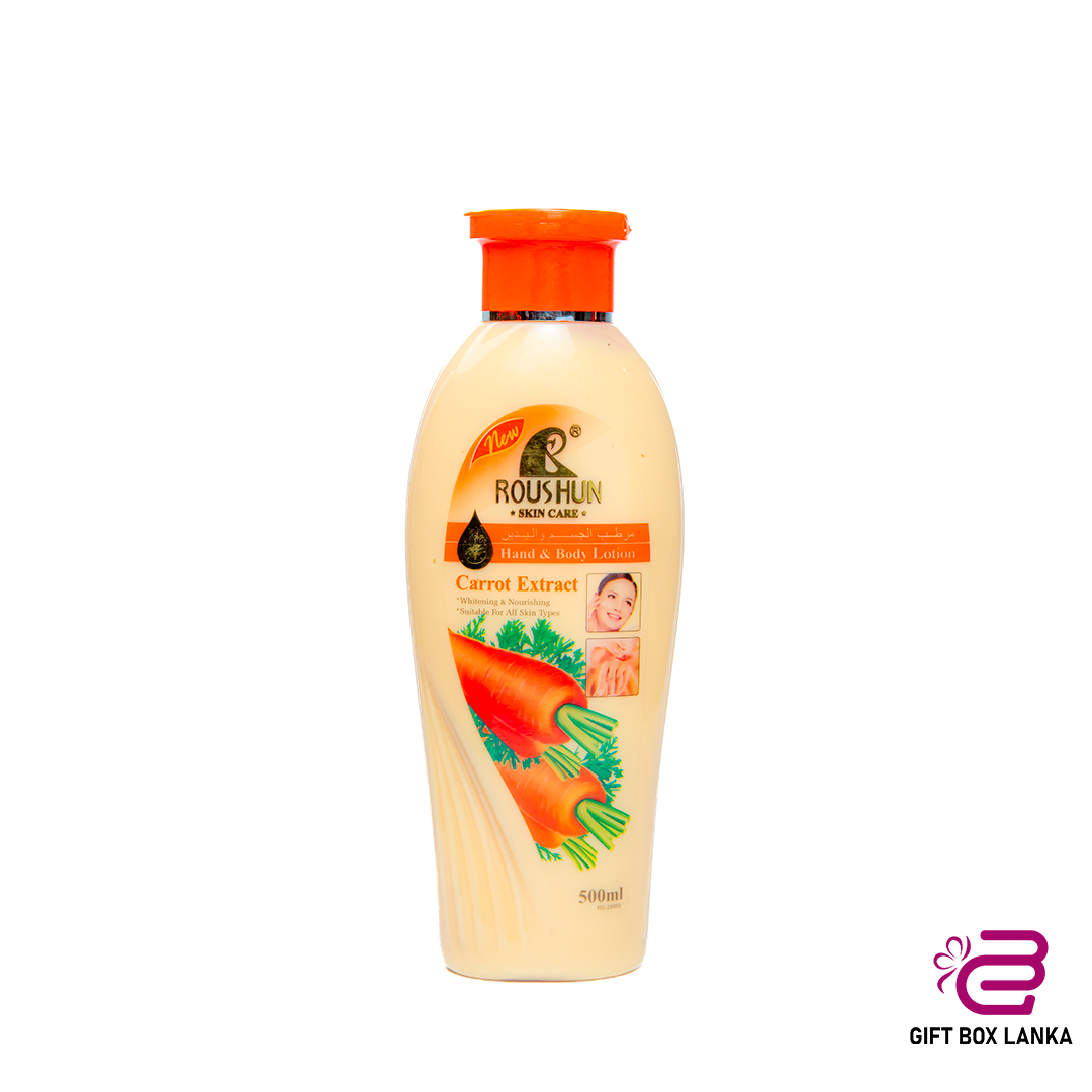 ROUSHUN Carrot Extract Hand & Body Lotion- 500ml