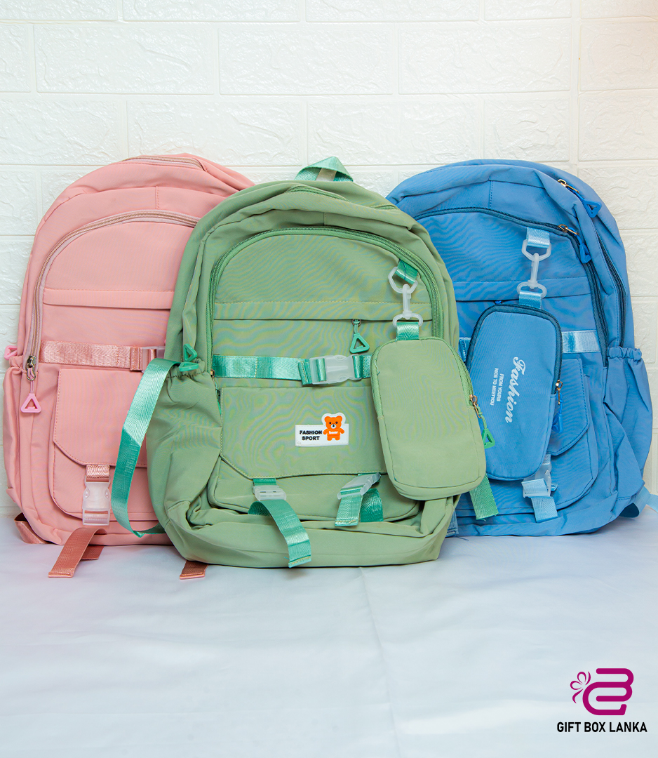 2Pcs Women's School Teenage Girl Backpack (D- 1197)