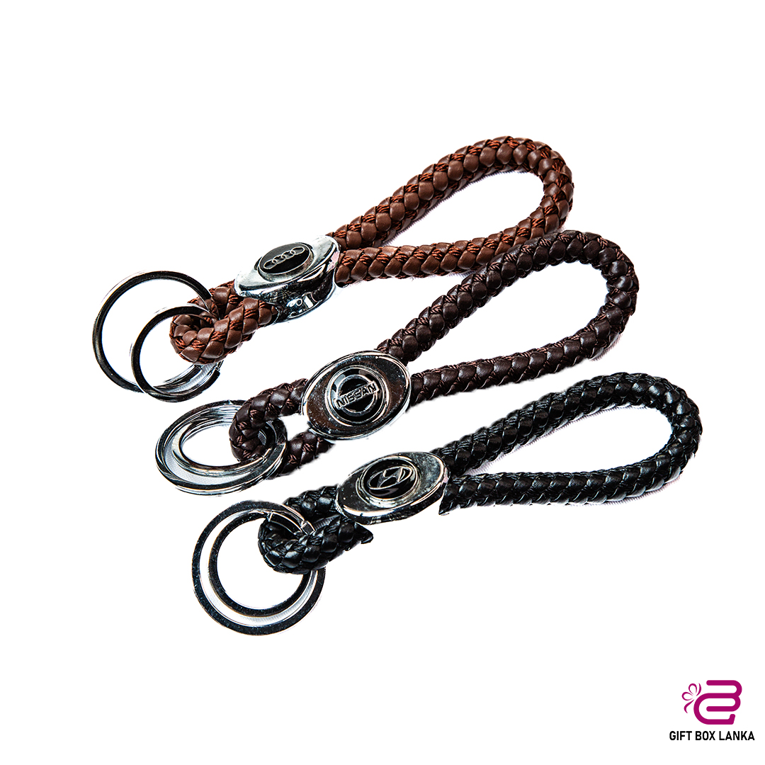 Leather Black Vehicle Keytag (D- 18)