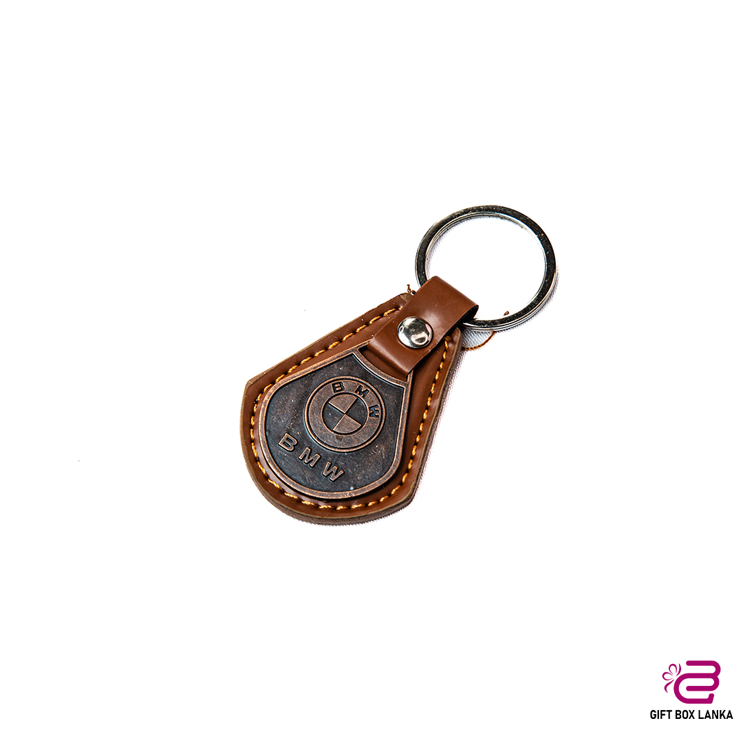Leather Brown Vehicle Keytag - BMW