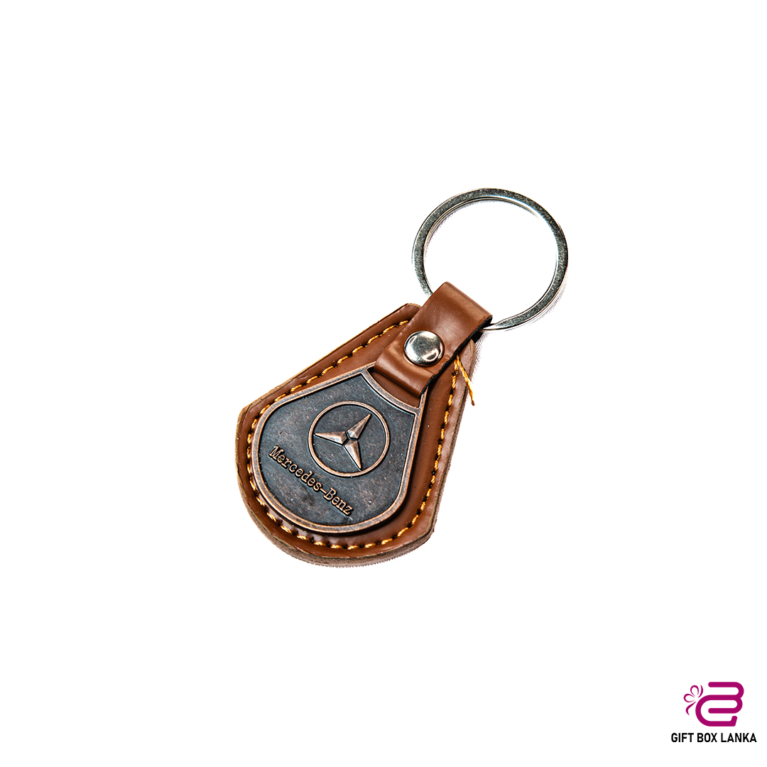 Leather Brown Vehicle Keytag - MERCEDES