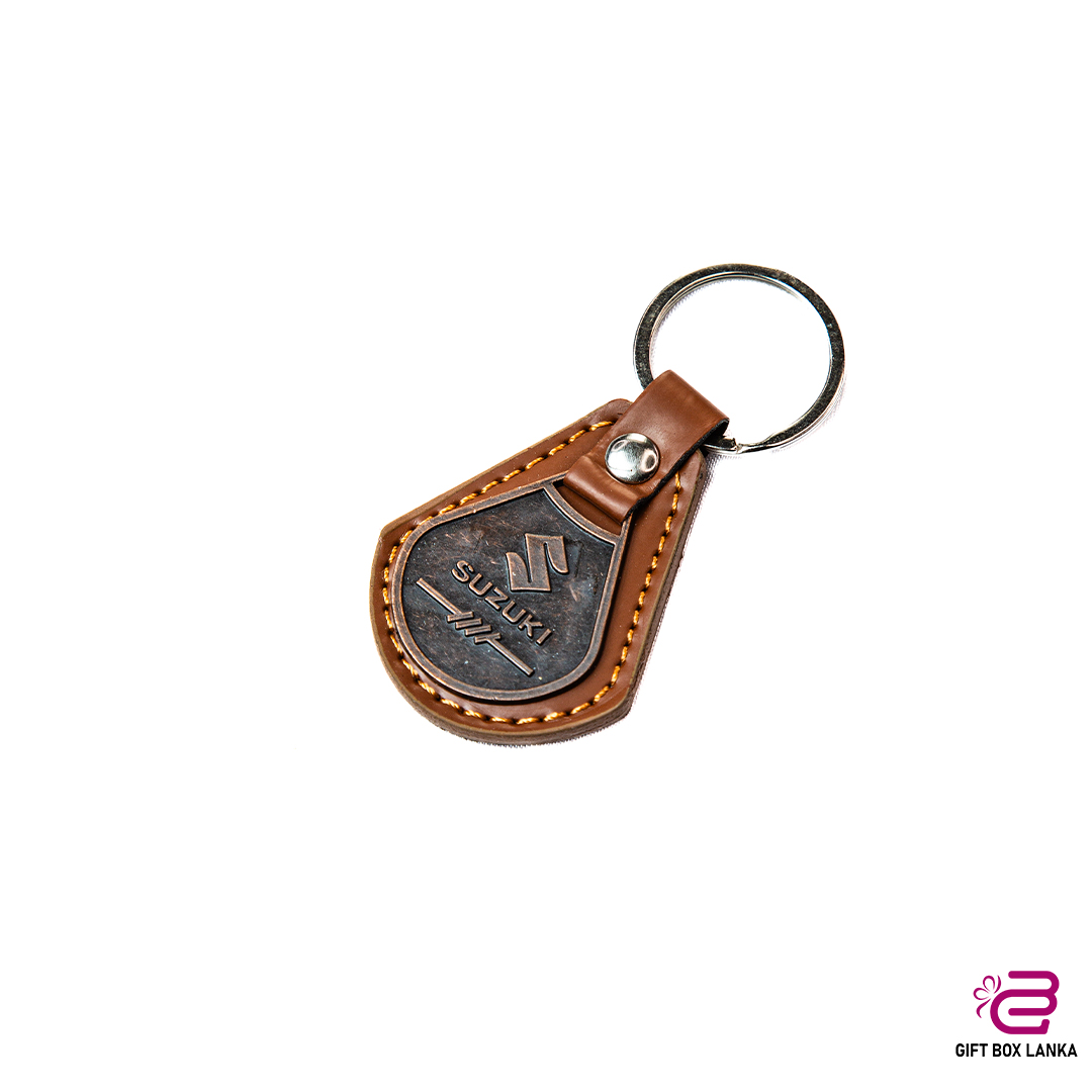 Leather Brown Vehicle Keytag - SUZUKI