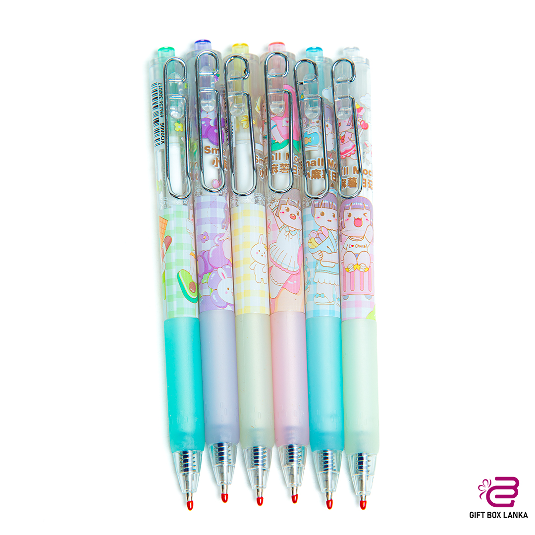 6Pcs Kawaii Color Pen Set - GIrl
