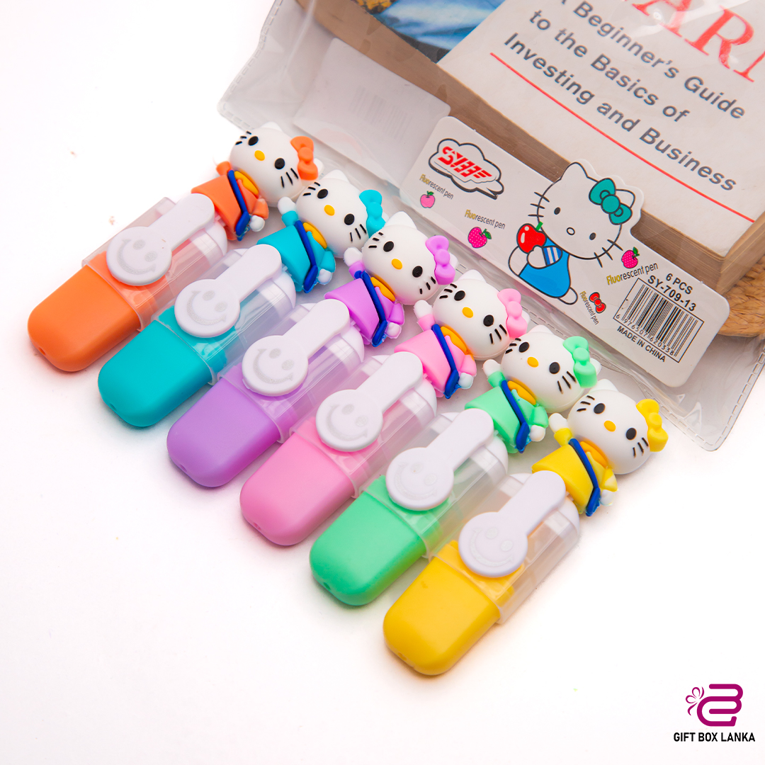 Hello Kitty 6pcs Highlighter Set (D- 1190)