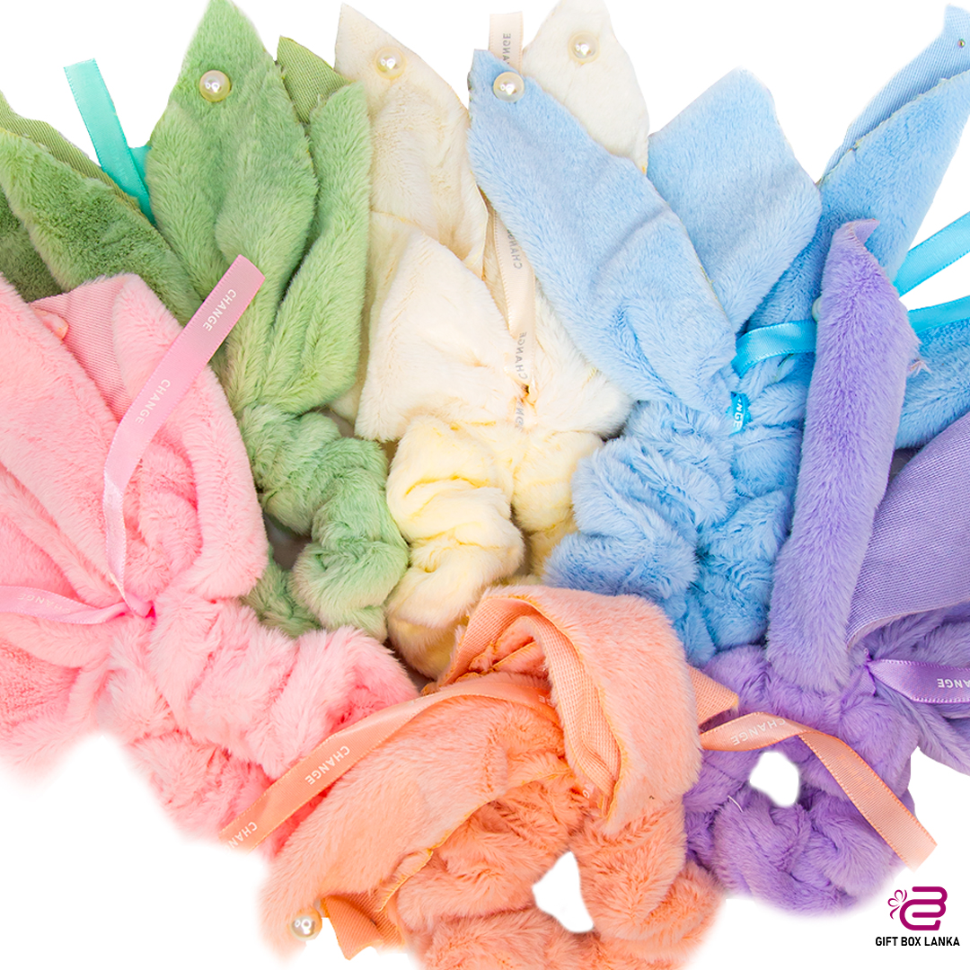 Fluffy Bow Cute Scrunchy (D- 1268)
