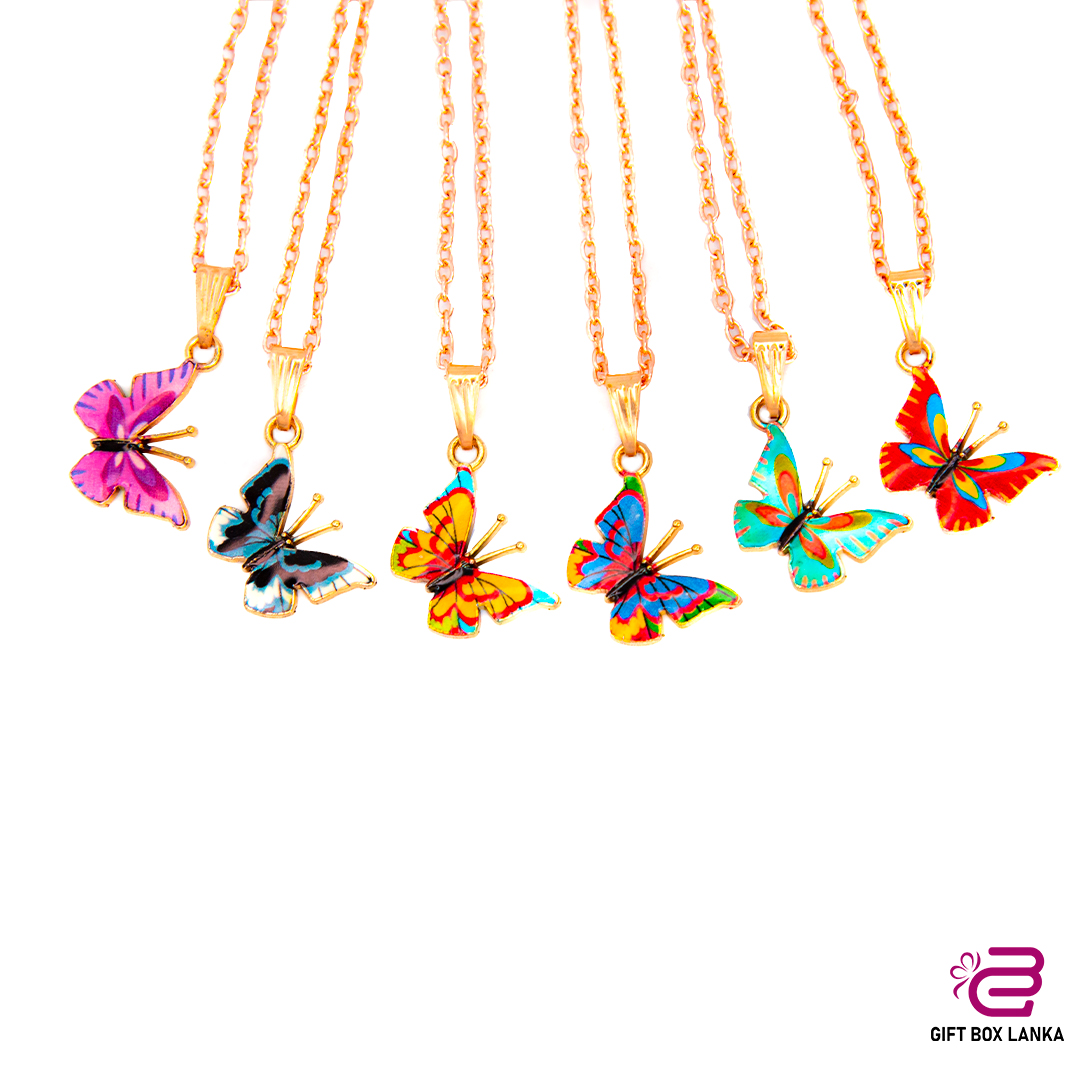Butterfly Rose Gold Necklace