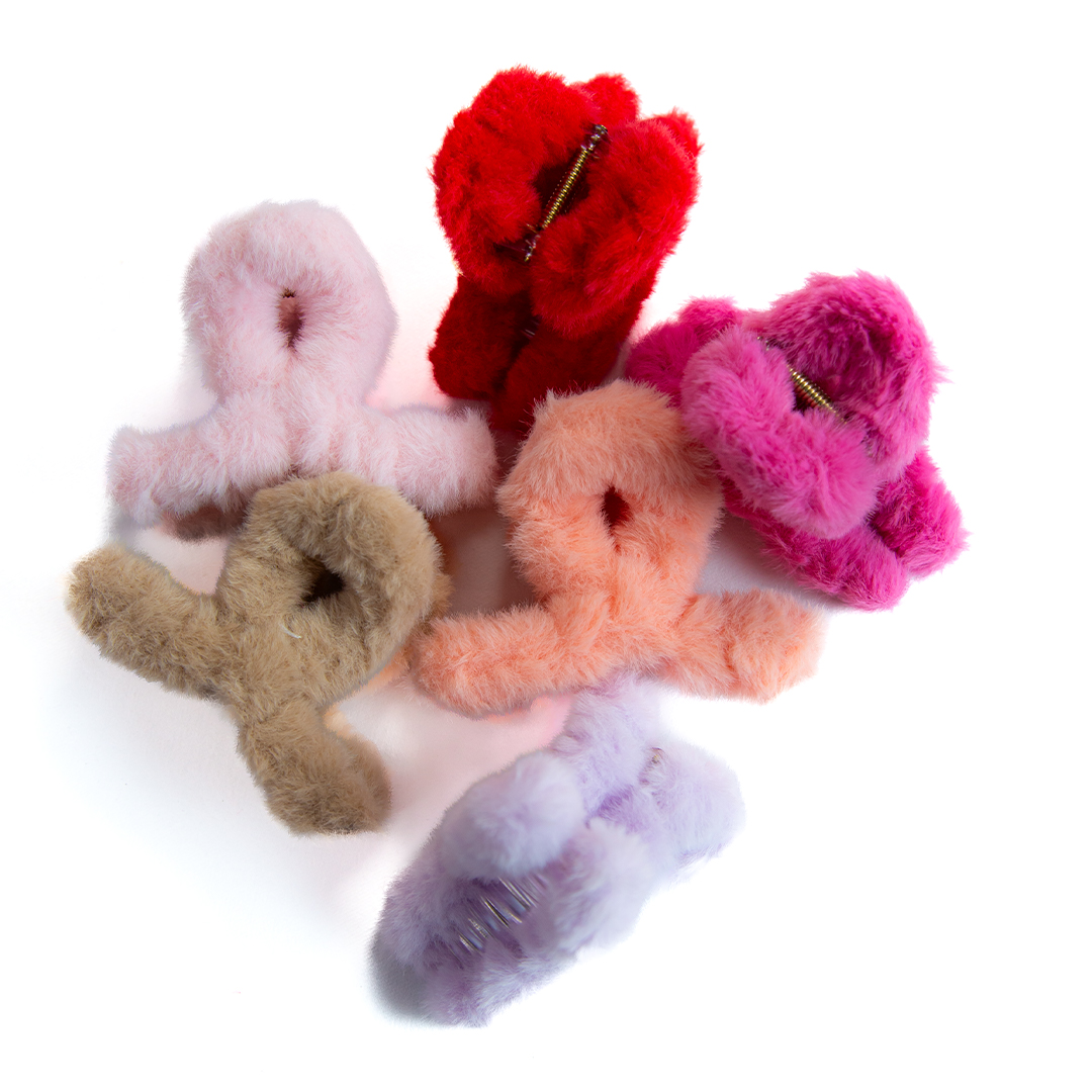 Cute Fluffy Hair Clips (D- 896)