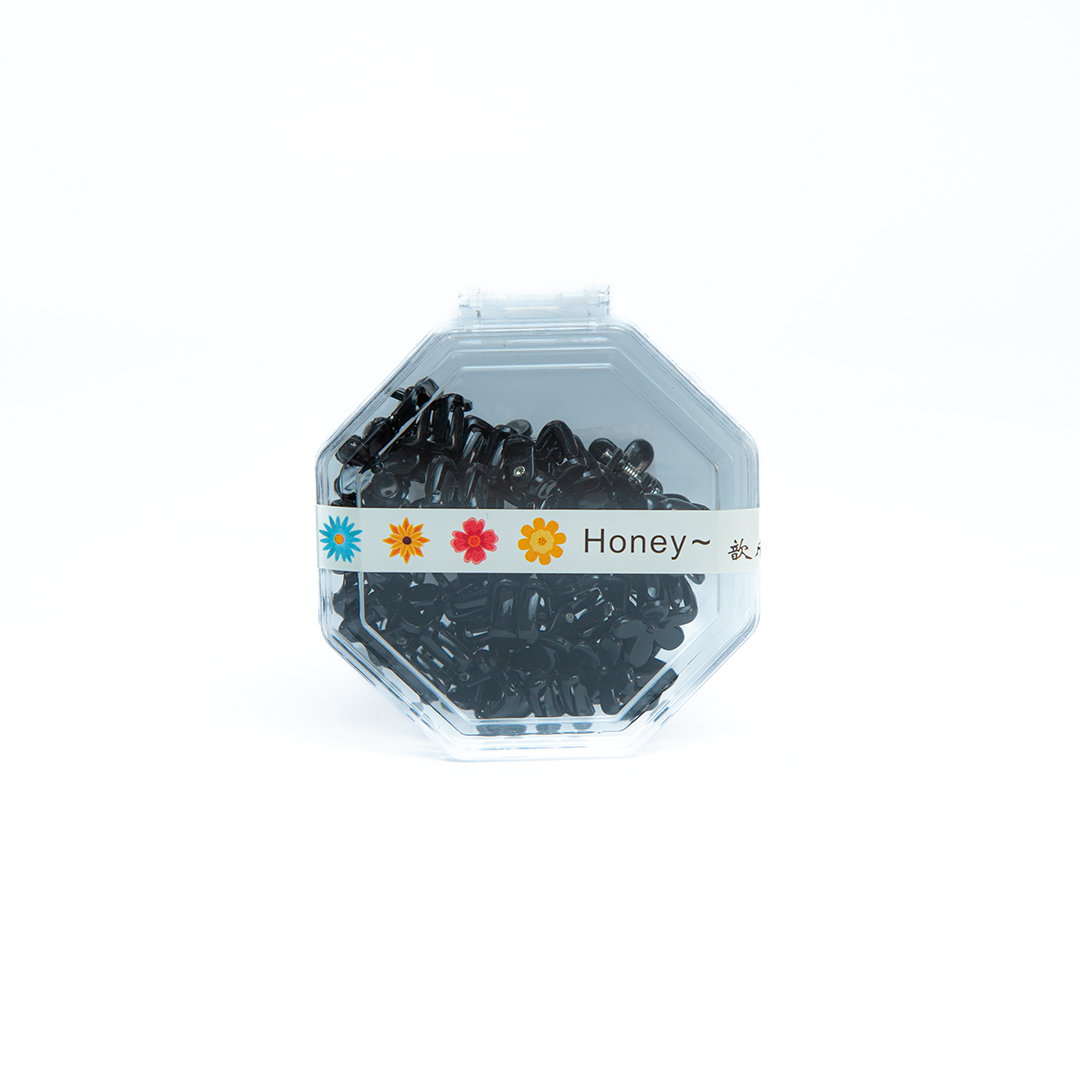 Small Hair Clips Box - Black (D-889)
