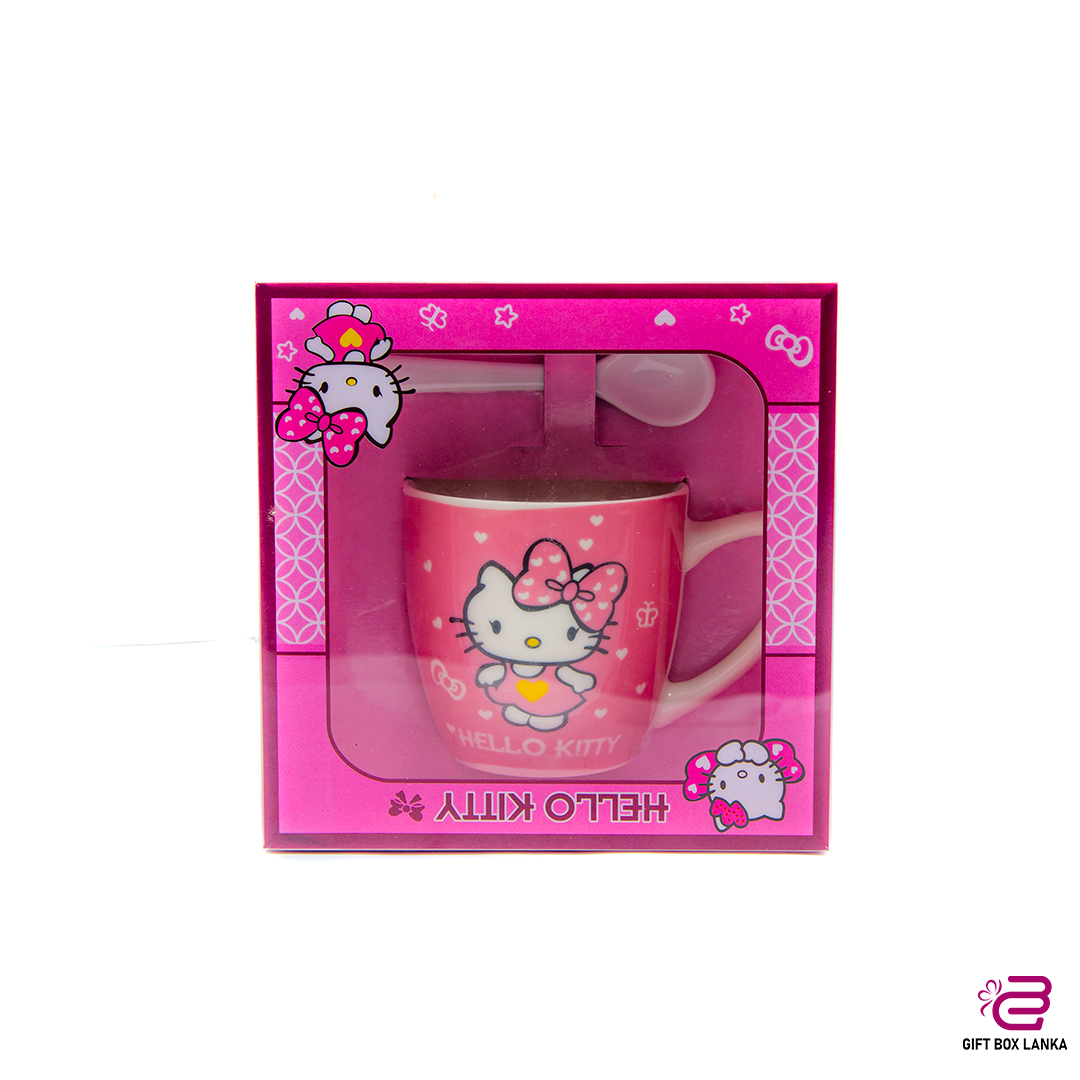 Hello Kitty Mug with Spoon (D- 544)